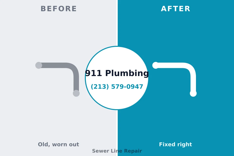 Before and after: plumbing repair Kings Park West, VA